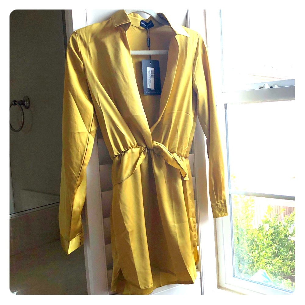 Silky Shirt Dress